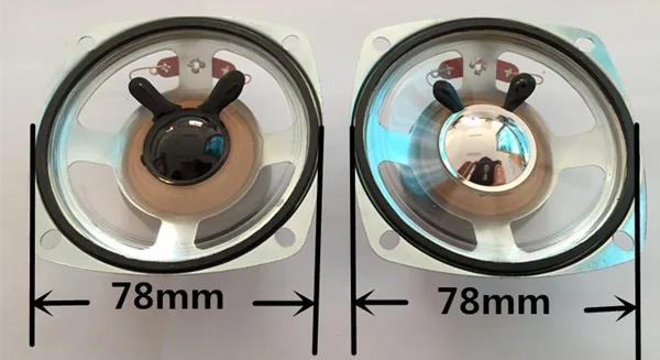 78 X 78mm 8ohm 3W Ferrite Magnetic Transparent Cone Speaker